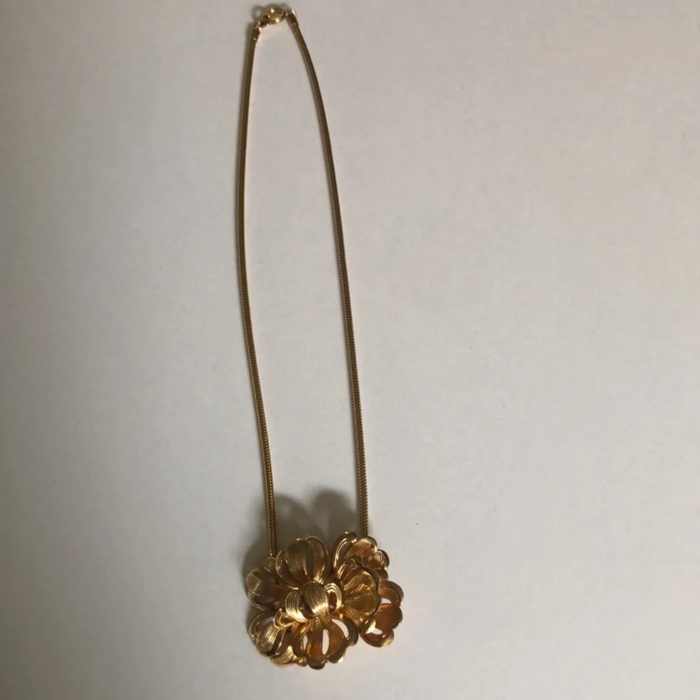 Frostner vintage 12kt gf flower snake chain choker - Picture 4 of 10